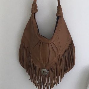 Fringed hobo bag…..western style